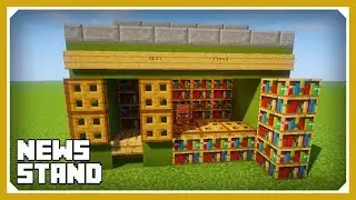 Minecraft: How To Build A News Stand Tutorial (Easy Survival Minecraft Design)