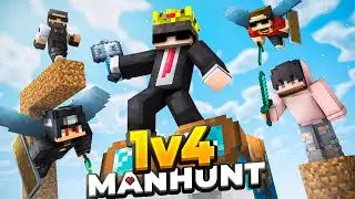 Minecraft Manhunt Speedrunner vs 4 Hunters