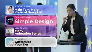 Minimal News List Overlay – mogrt | Premiere Pro Template