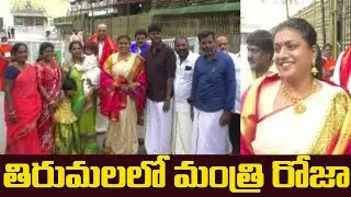 తిరుమల శ్రీవారిని దర్శించుకున్న Minister RK Roja |  CMTV