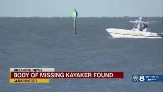 Missing kayaker found dead on Clearwater Beach