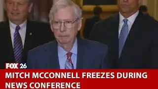 Mitch McConnell freezes during news conference
