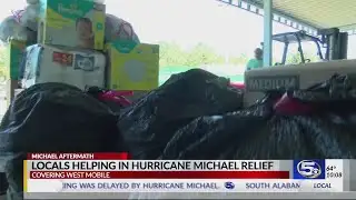 Mobile group working to collect donations for Michael victims