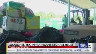 Mobile group working to collect donations for Michael victims