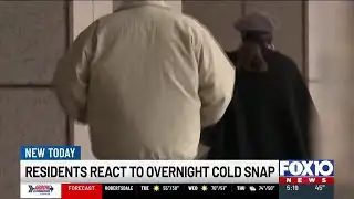 Mobile residents brave drastic, sudden temperature drops