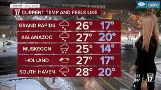 Monday Late PM Forecast: Lake effect snow