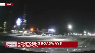 Monitoring Monday morning road conditions in Johnson City