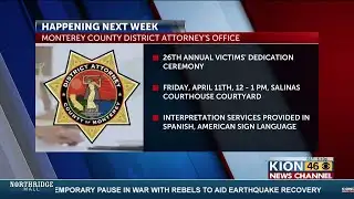 Monterey County D.A. sets date for 26th Annual Victims