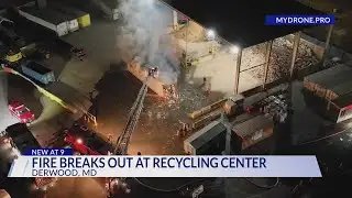 Montgomery County firefighters battle recycling center fire