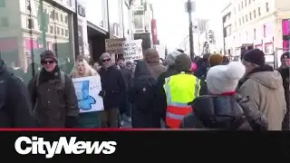 Montrealers rally against immigration crackdown in the U.S.