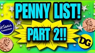 ‼️MORE PENNIES‼️PART 2 DOLLAR GENERAL PENNY LIST!!! 09/23/25