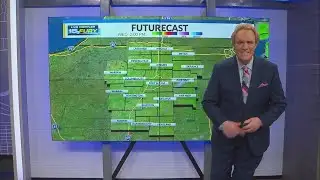 More sun than clouds cooler and less humid