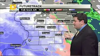 Mostly quiet Monday leads to more snow into Tuesday