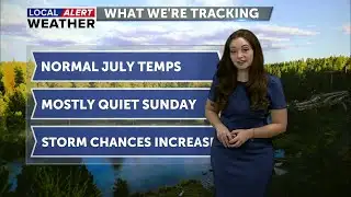 Mostly quiet Sunday, slight storm chance in Crook County