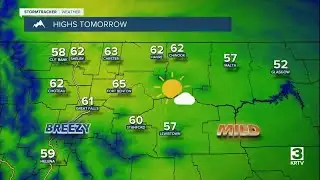 Mostly sunny and a lot warmer on Wednesday