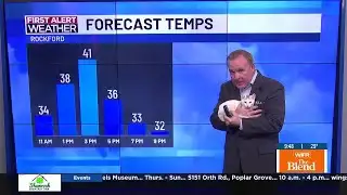 Mostly sunny, breezy, with low 40