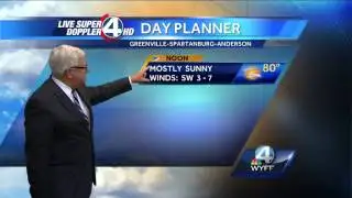 -Mostly sunny, warm, rain tonight