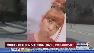 Mother killed in sledding crash, two arrested