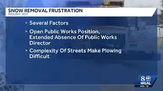 Mount Joy Borough Council apologizes to residents for snow removal issues