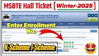 🔴MSBTE Latest Updates: Msbte Exam Hall Ticket Out for Winter 2025