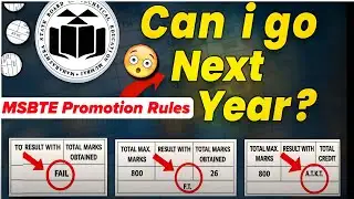 🔴MSBTE Promotion Rules 2025 ATKT, Fail, Pass Backlogs Explained Can I Go Next Year?