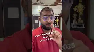 MSBTE WINTER 2025 Result Date | 2 PM TODAY | Toshib Tutorials