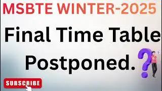 MSBTE Winter 2025 Time Table Postpone? | Latest Update | Final Official News मराठीत#Msbte #Timetable