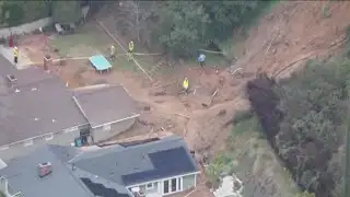 Mudslide damages multiple homes in La Cañada Flintridge