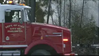 Multiple agencies battle large junkyard fire