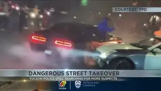 Multiple arrests and several cars impounded after street takeover in Tucson