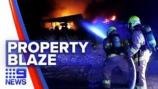 Multiple blazes on targeted Schofields property | Nine News Australia