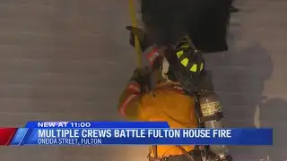 Multiple crews battle Fulton house fire
