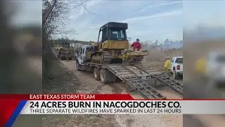 Multiple crews fight over 15-acre fire in Nacogdoches County