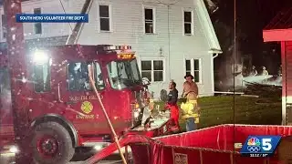 Multiple crews help put out house fire in South Hero, Vermont
