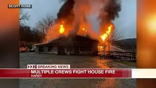 Multiple fire crews battle building fire