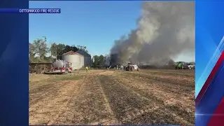 Multiple fire crews extinguish hay barn fire in Houston Co.