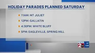 Multiple holiday parades planned in Middle TN Saturday