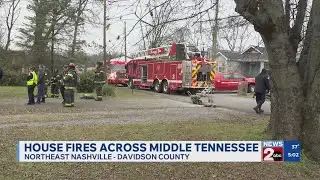 Multiple house fires reported across Middle TN in 24 hours