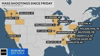Multiple mass shootings reported across U.S. during weekend