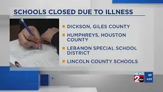 Multiple Middle TN schools closed due to illness