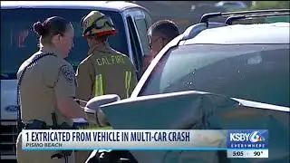 Multiple-vehicle crash blocks portion of Hwy 101 in Pismo Beach