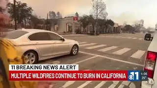 Multiple wildfires continue to burn in California