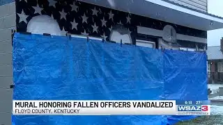 Mural honoring fallen officers vandalized