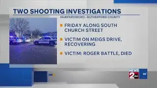 Murfreesboro police investigating separate weekend shootings