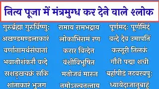 नित्य पूजा में मंत्रमुग्ध कर देने वाले श्लोक।नित्य पूजा में बोले इन श्लोकों को