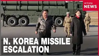 N. Korea test-fires large-caliber multiple rocket launcher with Kim in attendance