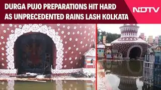 Navratri 2025 | Durga Pujo Preparations Hit Hard As Unprecedented Rains Lash Kolkata