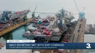 Navy secretary meets with USS George Washington command