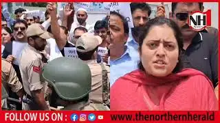 NC leaders & workers hold protest demonstrations in Ramban 