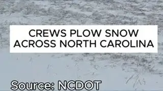 NCDOT crews plow snow across North Carolina
